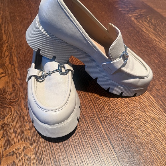 BCBG Cream Lug Sole Loafers - Picture 2 of 3